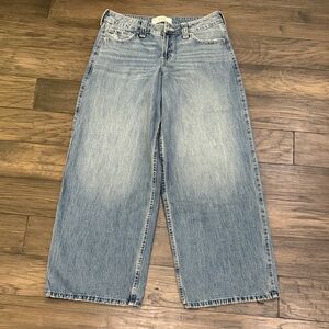Hollister Light Blue Low-rise Super Baggy Jeans